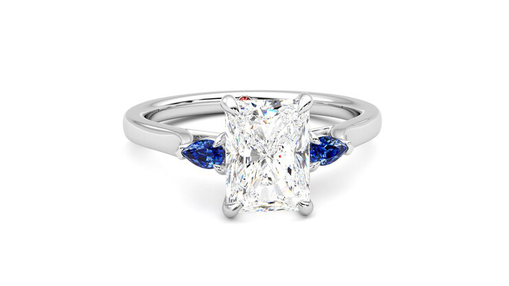 Taylor & Hart Faith Radiant Engagement Ring 360 degree image 2