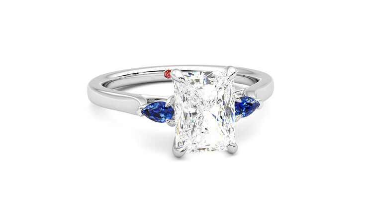 Taylor & Hart Faith Radiant Engagement Ring 360 degree image 3
