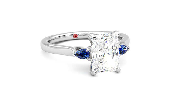 Taylor & Hart Faith Radiant Engagement Ring 360 degree image 4