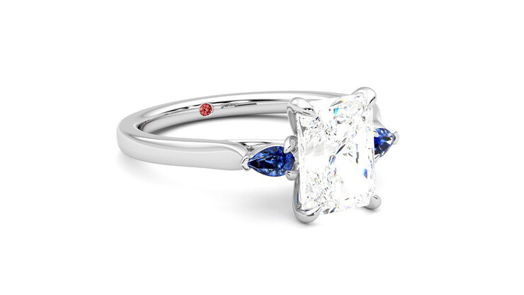 Taylor & Hart Faith Radiant Engagement Ring 360 degree image 5