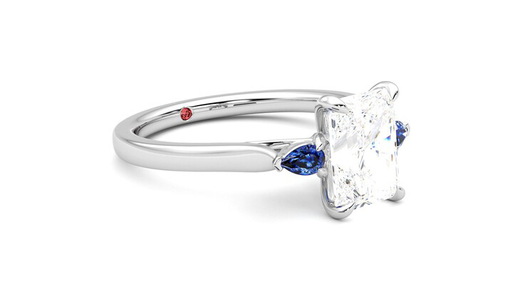 Taylor & Hart Faith Radiant Engagement Ring 360 degree image 6