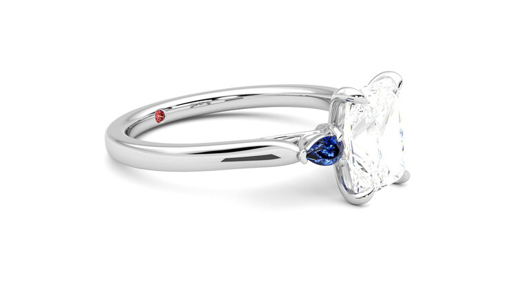 Taylor & Hart Faith Radiant Engagement Ring 360 degree image 7