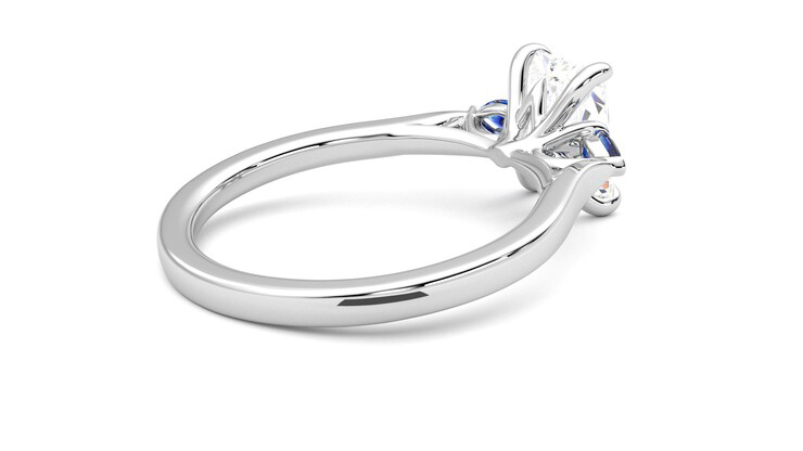 Taylor & Hart Faith Radiant Engagement Ring 360 degree image 12