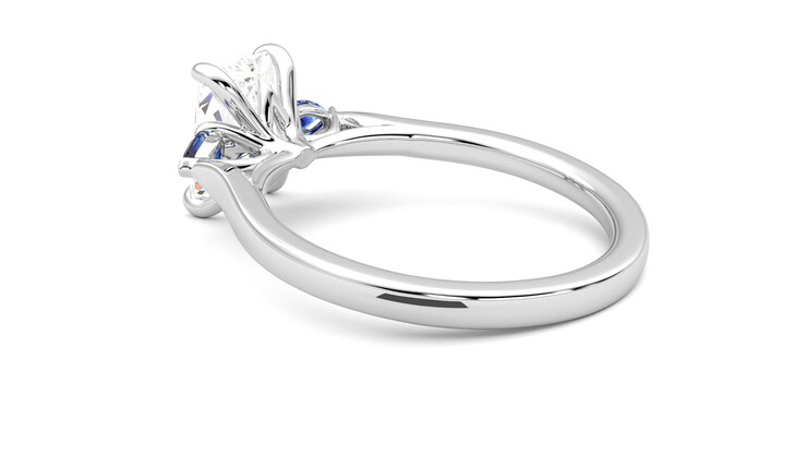 Taylor & Hart Faith Radiant Engagement Ring 360 degree image 18