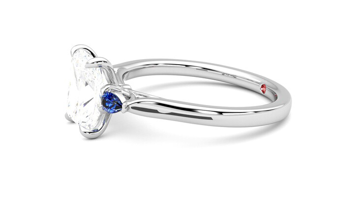 Taylor & Hart Faith Radiant Engagement Ring 360 degree image 22