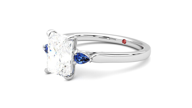 Taylor & Hart Faith Radiant Engagement Ring 360 degree image 24