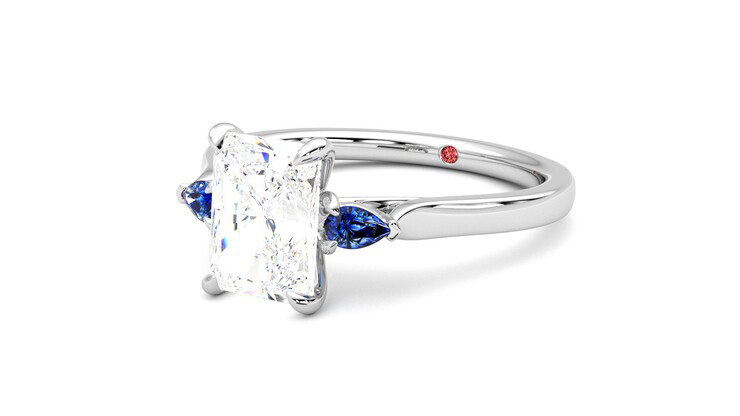 Taylor & Hart Faith Radiant Engagement Ring 360 degree image 25