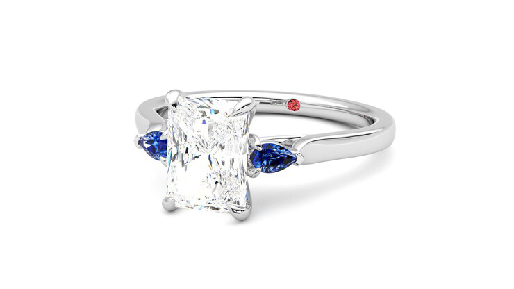 Taylor & Hart Faith Radiant Engagement Ring 360 degree image 26