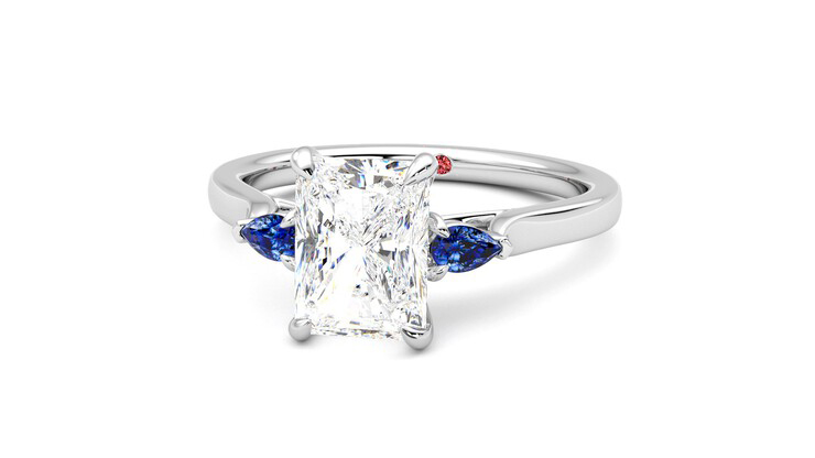 Taylor & Hart Faith Radiant Engagement Ring 360 degree image 27