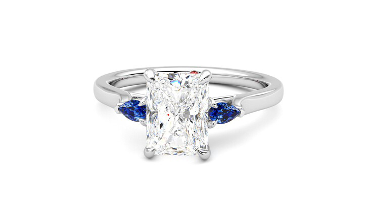 Taylor & Hart Faith Radiant Engagement Ring 360 degree image 28