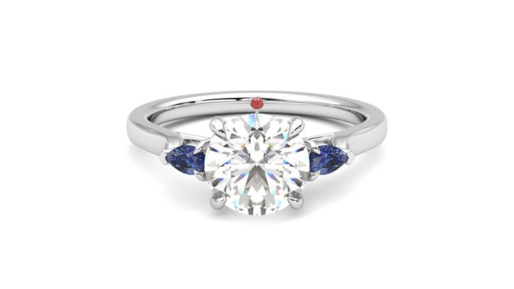 Taylor & Hart Faith Round Engagement Ring 360 degree image 0