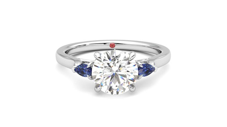 Taylor & Hart Faith Round Engagement Ring 360 degree image 1