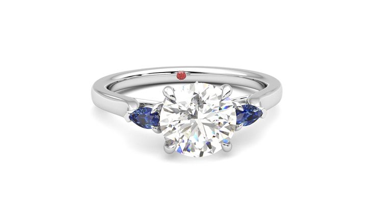 Taylor & Hart Faith Round Engagement Ring 360 degree image 2