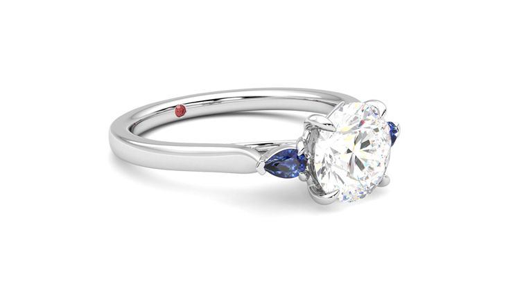 Taylor & Hart Faith Round Engagement Ring 360 degree image 6
