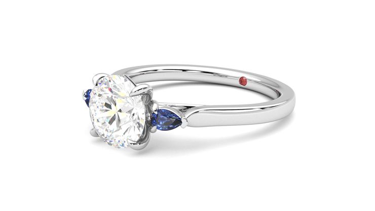 Taylor & Hart Faith Round Engagement Ring 360 degree image 23