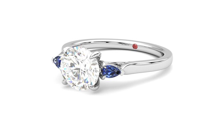 Taylor & Hart Faith Round Engagement Ring 360 degree image 24