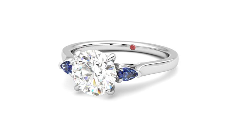 Taylor & Hart Faith Round Engagement Ring 360 degree image 25