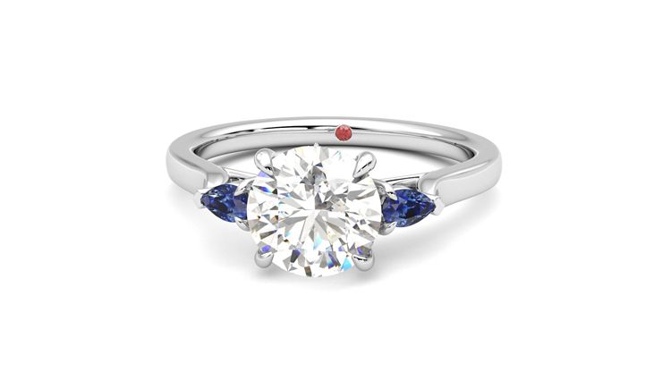 Taylor & Hart Faith Round Engagement Ring 360 degree image 27