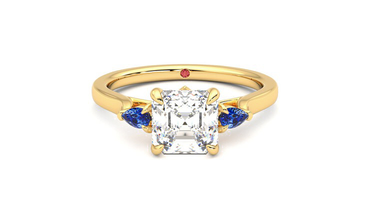 Taylor & Hart Faith Asscher Engagement Ring 360 degree image 0