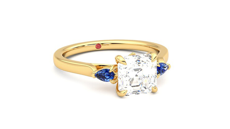 Taylor & Hart Faith Asscher Engagement Ring 360 degree image 4