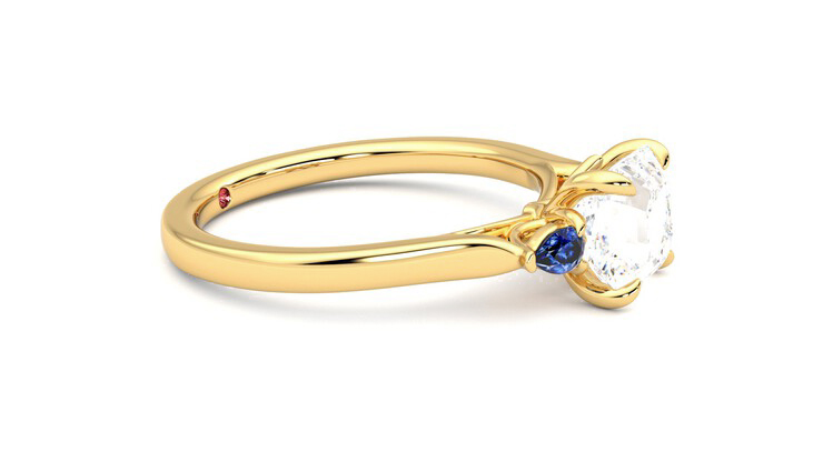 Taylor & Hart Faith Asscher Engagement Ring 360 degree image 8