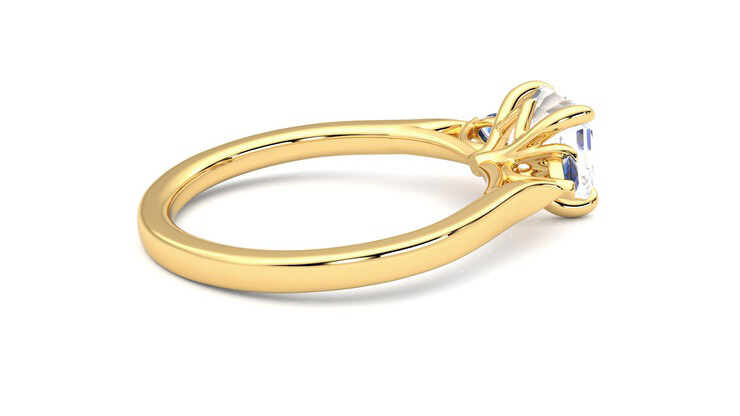 Taylor & Hart Faith Asscher Engagement Ring 360 degree image 11