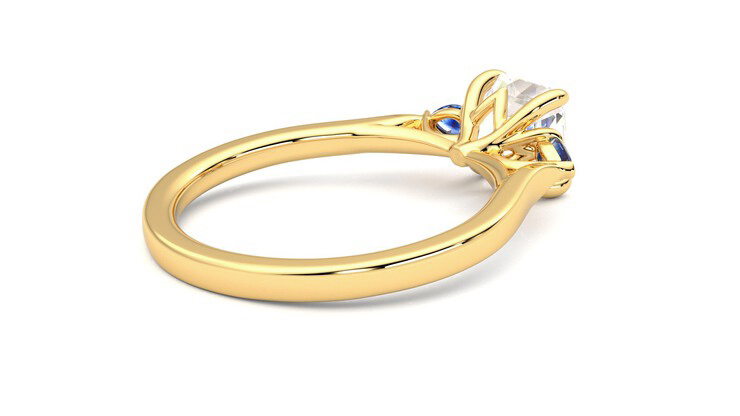 Taylor & Hart Faith Asscher Engagement Ring 360 degree image 12