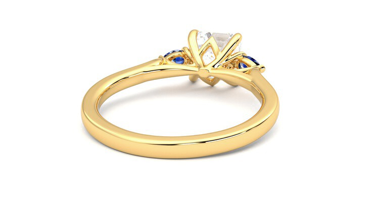 Taylor & Hart Faith Asscher Engagement Ring 360 degree image 14
