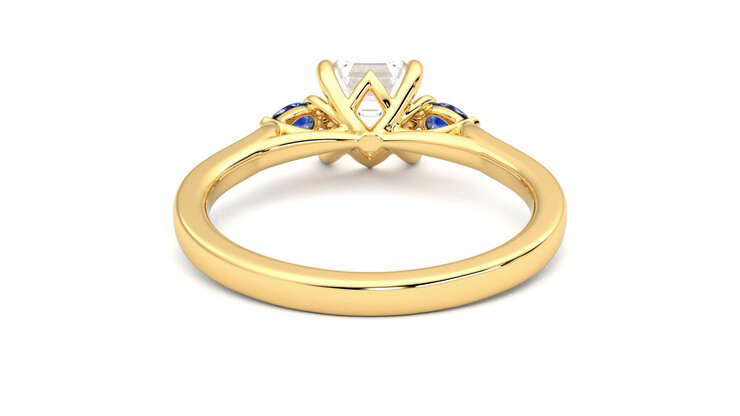 Taylor & Hart Faith Asscher Engagement Ring 360 degree image 15