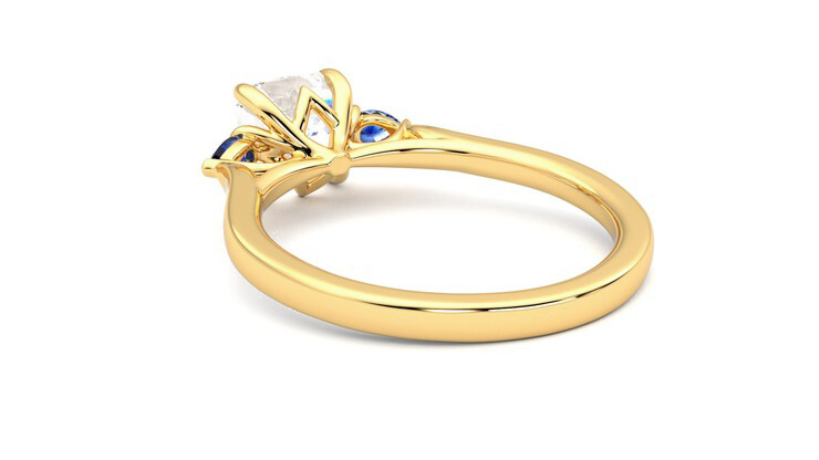 Taylor & Hart Faith Asscher Engagement Ring 360 degree image 17