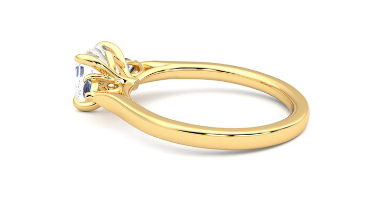 Taylor & Hart Faith Asscher Engagement Ring 360 degree image 19