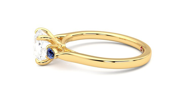 Taylor & Hart Faith Asscher Engagement Ring 360 degree image 21