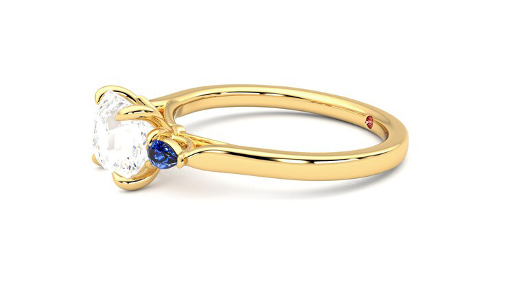 Taylor & Hart Faith Asscher Engagement Ring 360 degree image 22