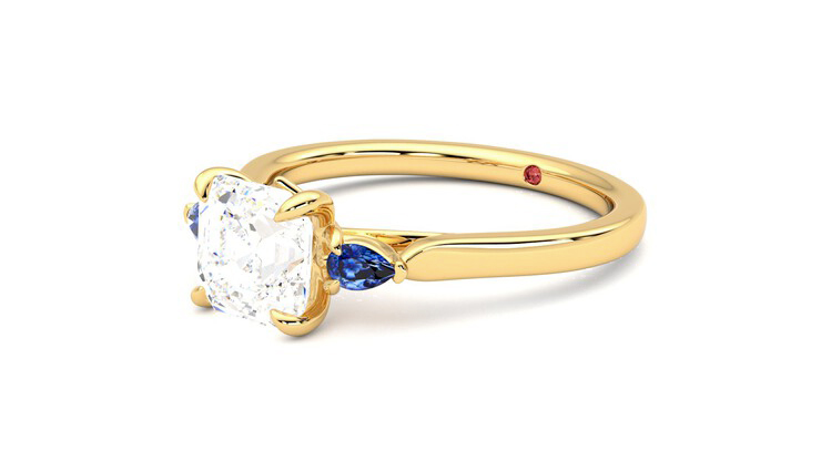 Taylor & Hart Faith Asscher Engagement Ring 360 degree image 24