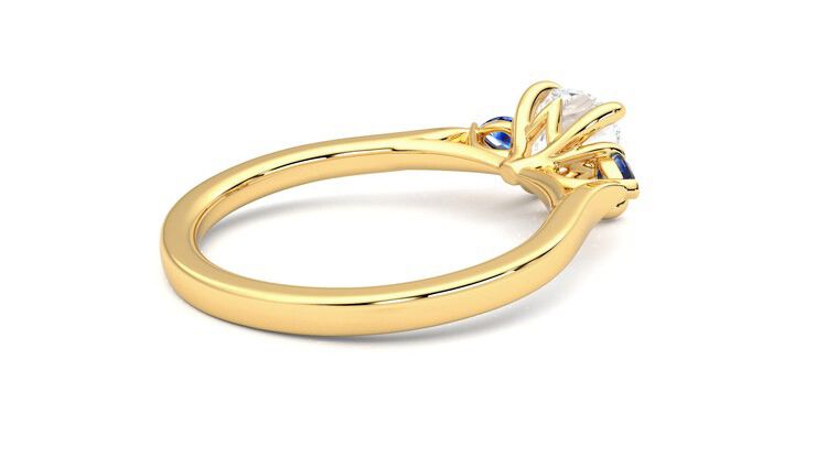 Taylor & Hart Faith Cushion Engagement Ring 360 degree image 12