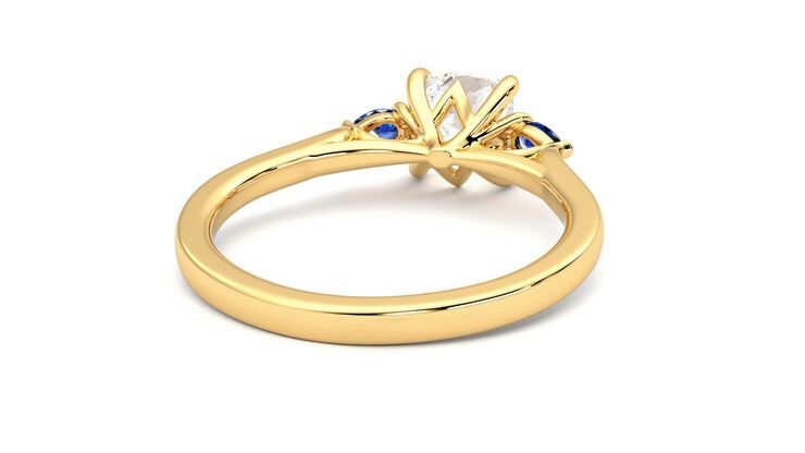 Taylor & Hart Faith Cushion Engagement Ring 360 degree image 14