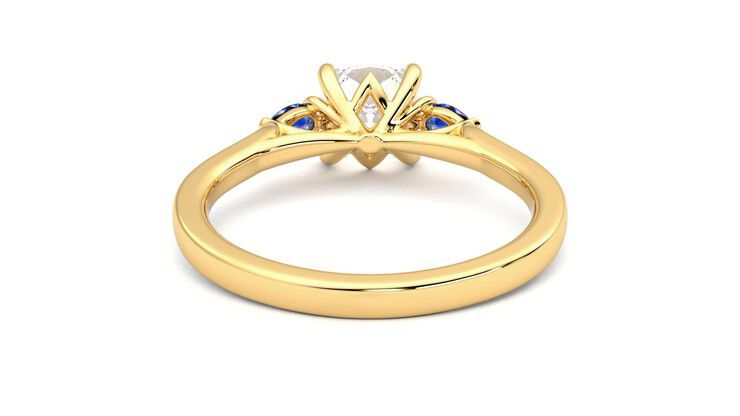 Taylor & Hart Faith Cushion Engagement Ring 360 degree image 15
