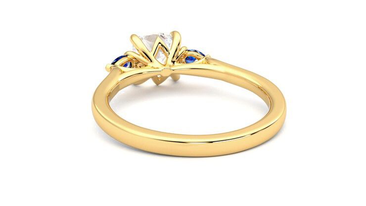 Taylor & Hart Faith Cushion Engagement Ring 360 degree image 16