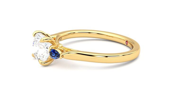Taylor & Hart Faith Cushion Engagement Ring 360 degree image 22