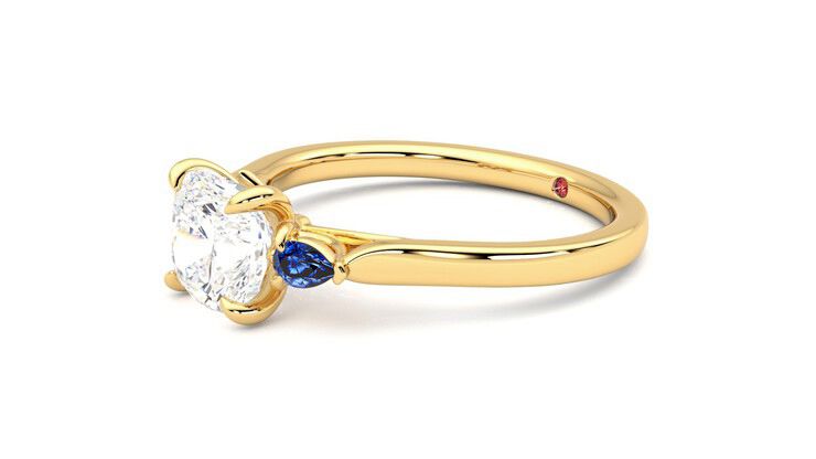 Taylor & Hart Faith Cushion Engagement Ring 360 degree image 23