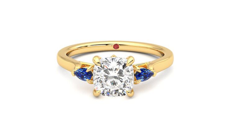 Taylor & Hart Faith Cushion Engagement Ring 360 degree image 29