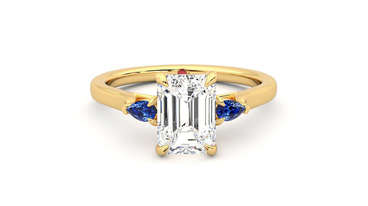 Taylor & Hart Faith Emerald Engagement Ring 360 degree image 1