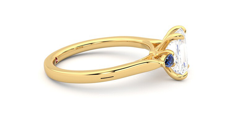 Taylor & Hart Faith Emerald Engagement Ring 360 degree image 9