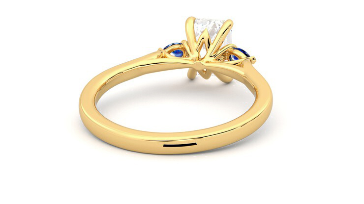Taylor & Hart Faith Emerald Engagement Ring 360 degree image 14