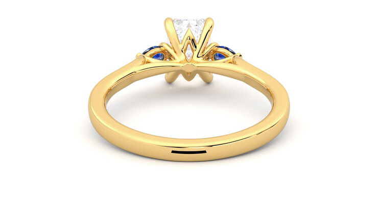 Taylor & Hart Faith Emerald Engagement Ring 360 degree image 15