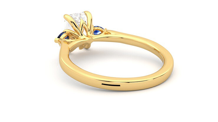 Taylor & Hart Faith Emerald Engagement Ring 360 degree image 17