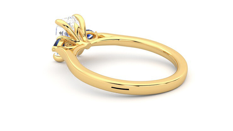 Taylor & Hart Faith Emerald Engagement Ring 360 degree image 18