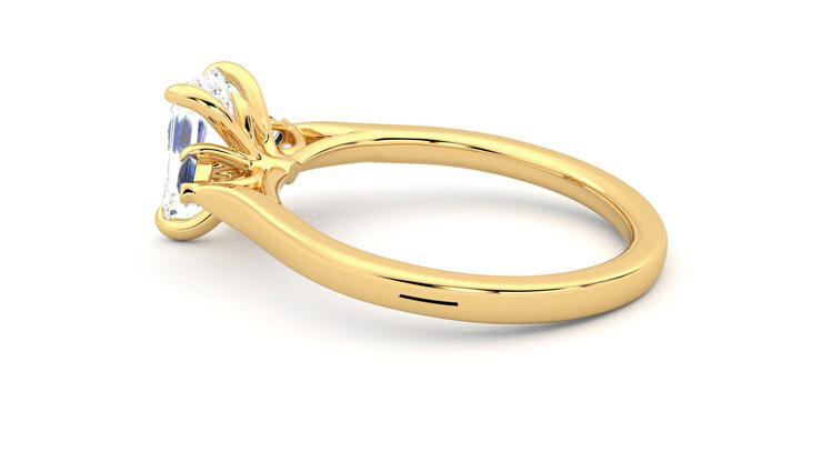 Taylor & Hart Faith Emerald Engagement Ring 360 degree image 19