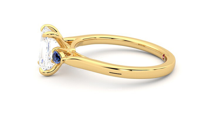 Taylor & Hart Faith Emerald Engagement Ring 360 degree image 21
