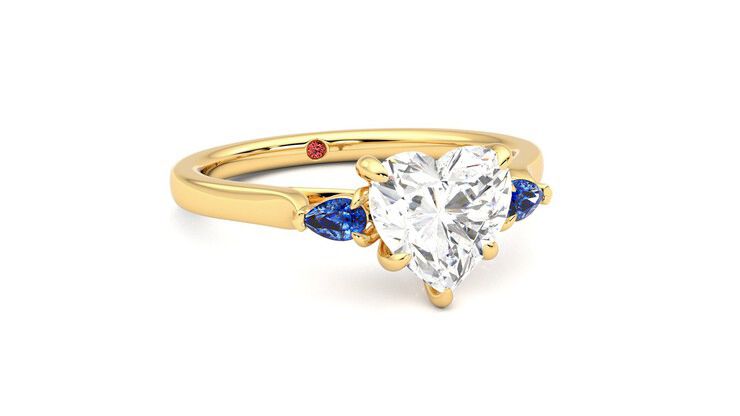 Taylor & Hart Faith Heart Engagement Ring 360 degree image 4
